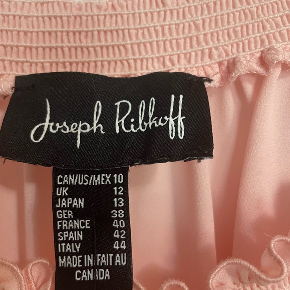 Joseph Ribkoff Blush Blouse with Floral Lace Sleeves - Picture 2 of 2